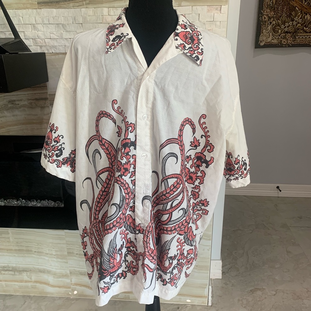 Men’s Counter Coulter Short Sleeve Button Down‎ Shirt Size L (58M)